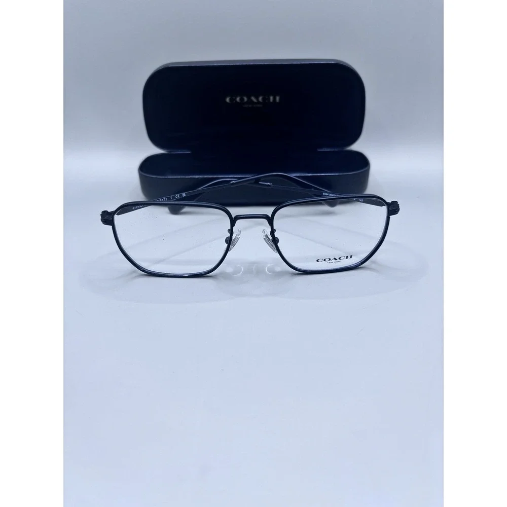 Authentic Coach HC5171 9344 Satin Black Women Rectangle Eyeglass Frames 54mm NIB